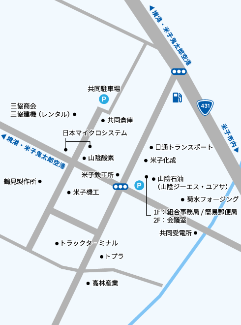 駐車場詳細の地図